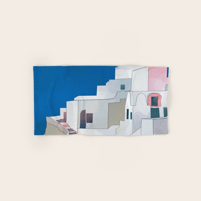 greece houses santorini Bath Towel Gallery Image 1