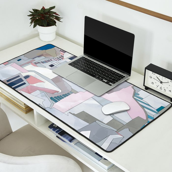 greece houses santorini Desk Mat Gallery Image 2