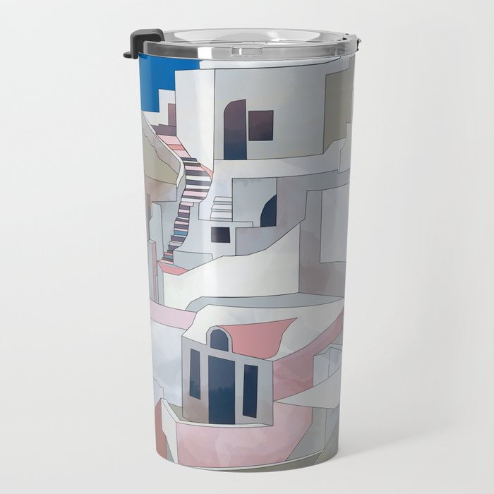 greece houses santorini Travel Mug Gallery Image 3