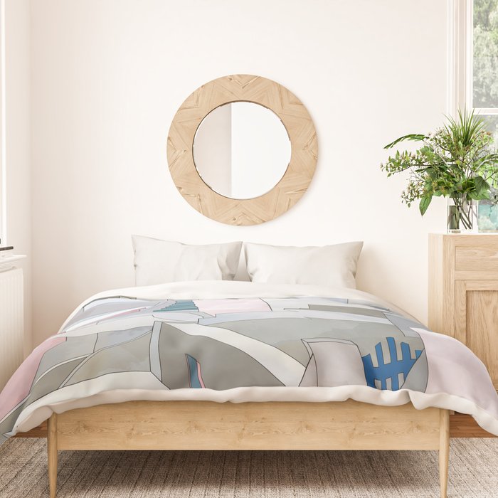 greece houses santorini Duvet Cover Gallery Image 3
