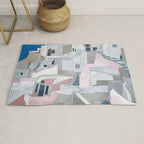 greece houses santorini Rug Gallery Image 1