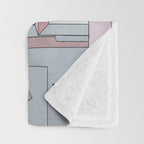 greece houses santorini Throw Blanket Gallery Image 3