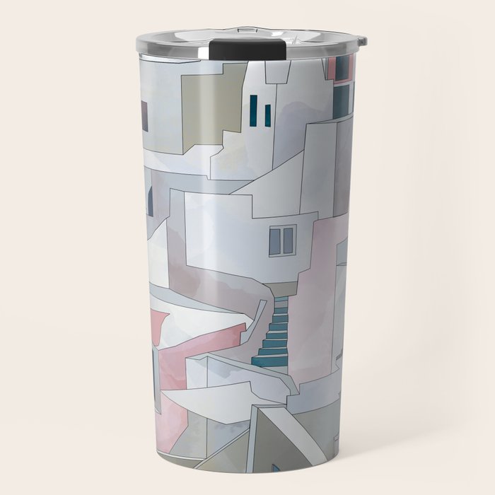 greece houses santorini Travel Mug Gallery Image 1