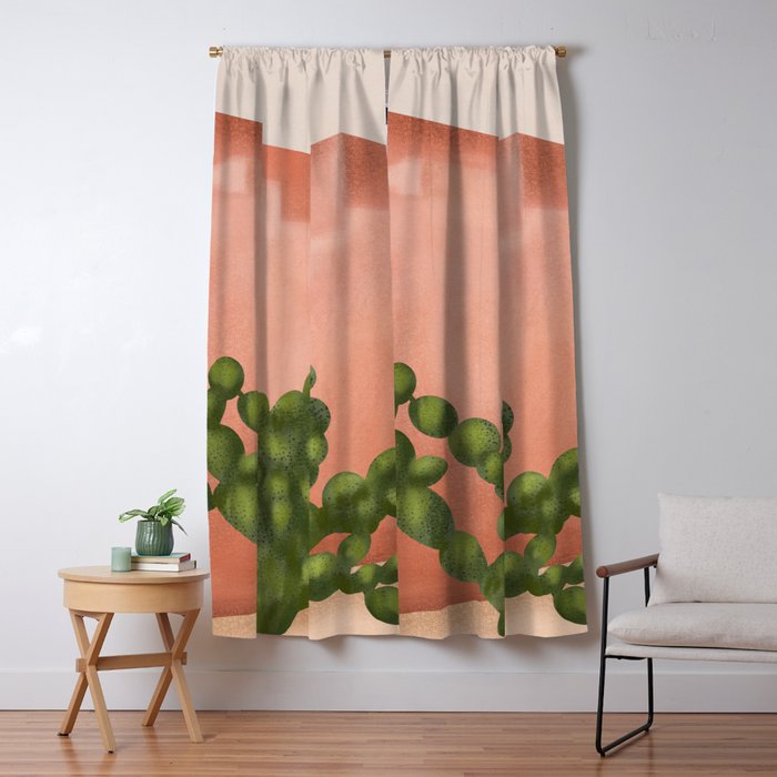 Strong Desert Cactus Window Curtain Gallery Image 5
