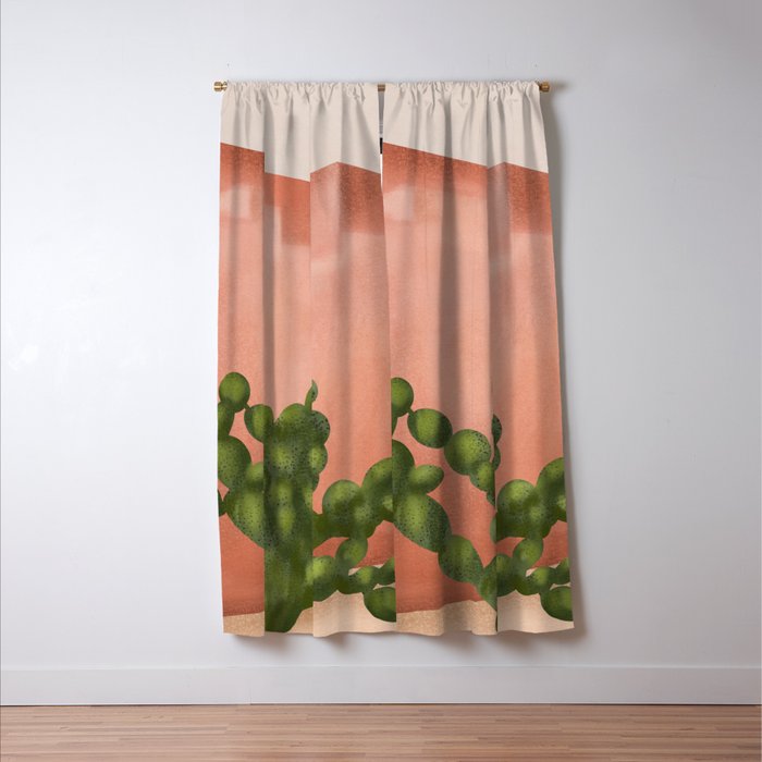 Strong Desert Cactus Window Curtain Gallery Image 3