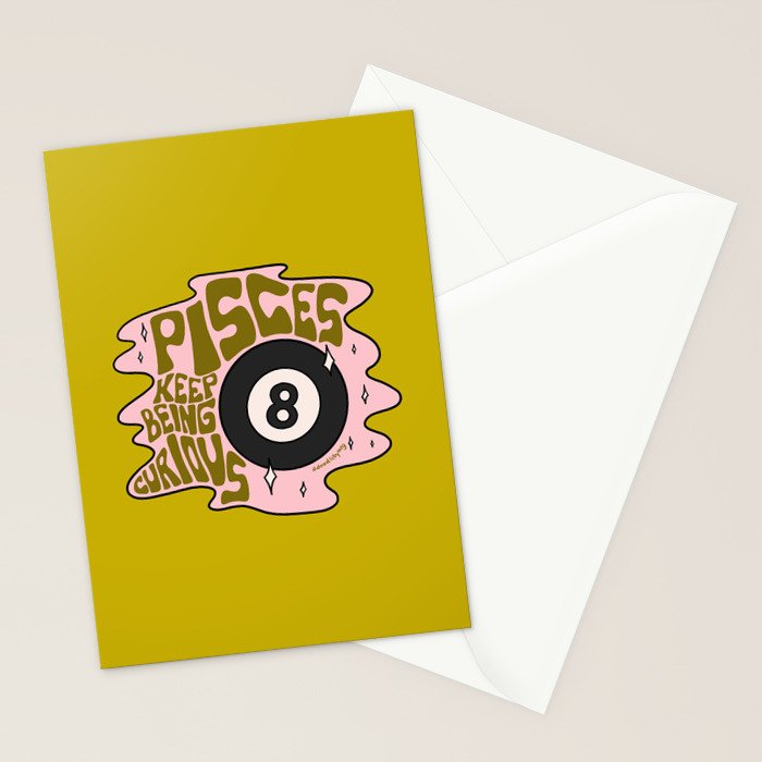 Pisces Magic 8 Ball Stationery Card Gallery Image 2