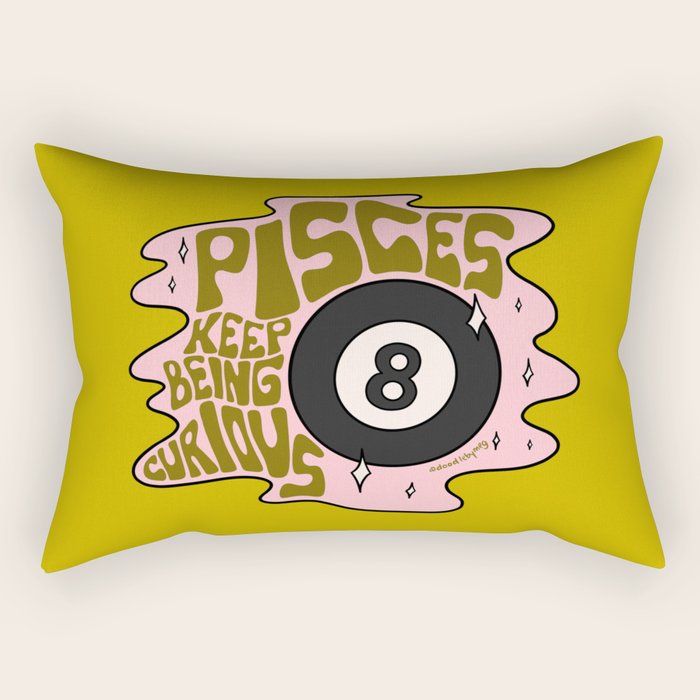 Pisces Magic 8 Ball Rectangular Pillow Gallery Image 2