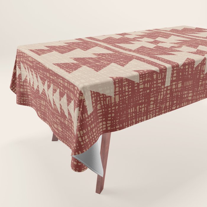 Southwestern Pattern 135 Sienna and Beige Tablecloth Gallery Image 1