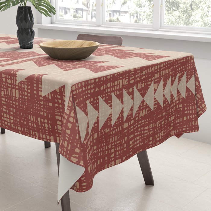 Southwestern Pattern 135 Sienna and Beige Tablecloth Gallery Image 3
