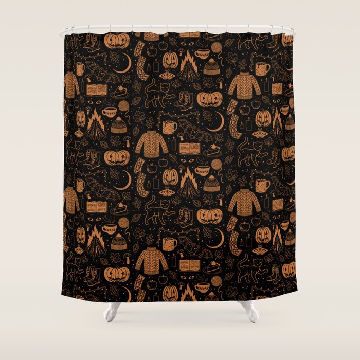 Autumn Nights: Halloween Shower Curtain Gallery Image 1