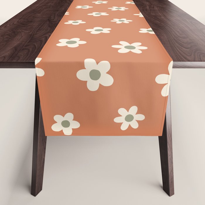 Fall Daisies Terracotta Table Runner Gallery Image 1