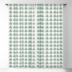 Clovers XXXII Sage Green Botanical Pattern Window Curtain Gallery Image 5