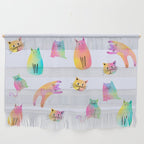 Rainbow Cats Pastel Wall Hanging Gallery Image 1