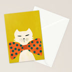 Cat with incredebly oversized humongous bowtie Stationery Card Gallery Image 2