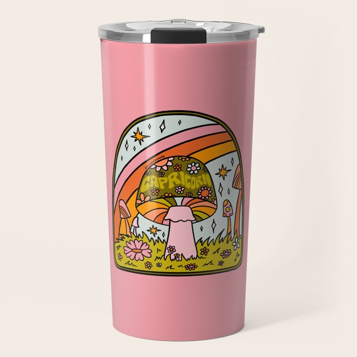 Capricorn Mushroom Travel Mug Gallery Image 1
