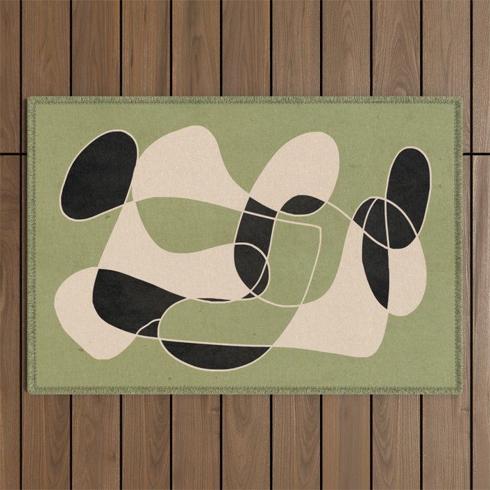 Modern Abstract Minimal Art 20 Outdoor Rug Gallery Image 1