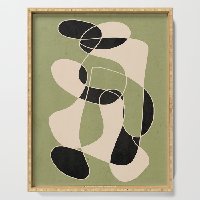 Modern Abstract Minimal Art 20 Serving Tray Gallery Image 1