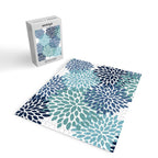 Floral Blooms, Navy, Blue and Teal Jigsaw Puzzle Gallery Image 2