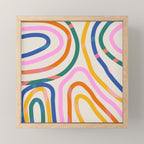 Whimsical Abstract Rainbows Lines Art Mini Art Print Gallery Image 1