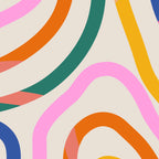 Whimsical Abstract Rainbows Lines Art Coffee Mug Gallery Image 2