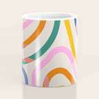 Whimsical Abstract Rainbows Lines Art Coffee Mug Gallery Image 4