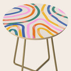 Whimsical Abstract Rainbows Lines Art Side Table Gallery Image 2