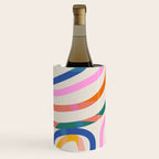 Whimsical Abstract Rainbows Lines Art Wine Chiller Gallery Image 2