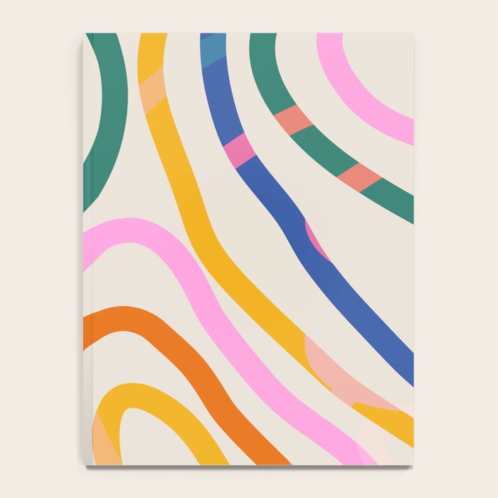 Whimsical Abstract Rainbows Lines Art Notebook Gallery Image 4