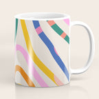 Whimsical Abstract Rainbows Lines Art Coffee Mug Gallery Image 1
