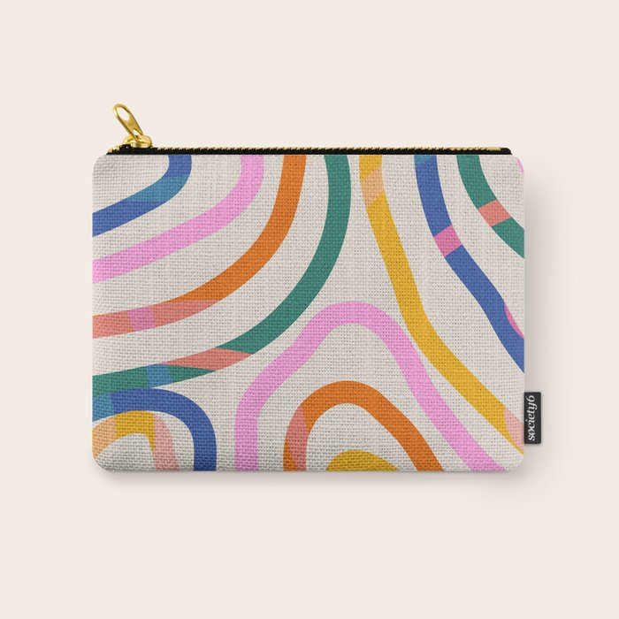 Whimsical Abstract Rainbows Lines Art Carry All Pouch Gallery Image 1