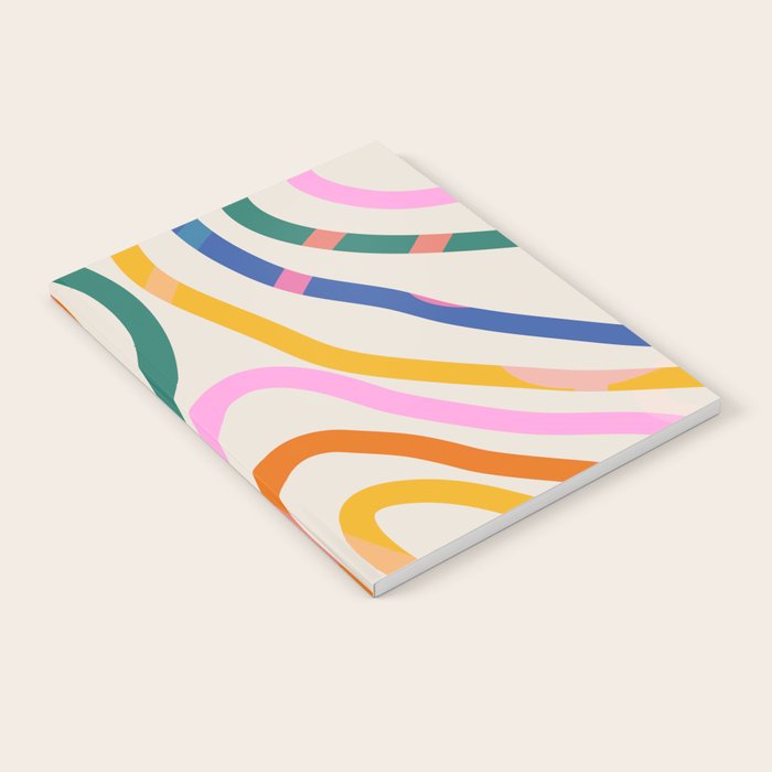 Whimsical Abstract Rainbows Lines Art Notebook Gallery Image 1
