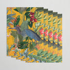 Vintage & Shabby Chic - Sunny Tropical Garden Blue Heron Wrapping Paper Gallery Image 3