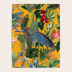 Vintage & Shabby Chic - Sunny Tropical Garden Blue Heron Poster Gallery Image 4