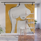 Abstract Line Art Nude Wall Mural Gallery Image 1