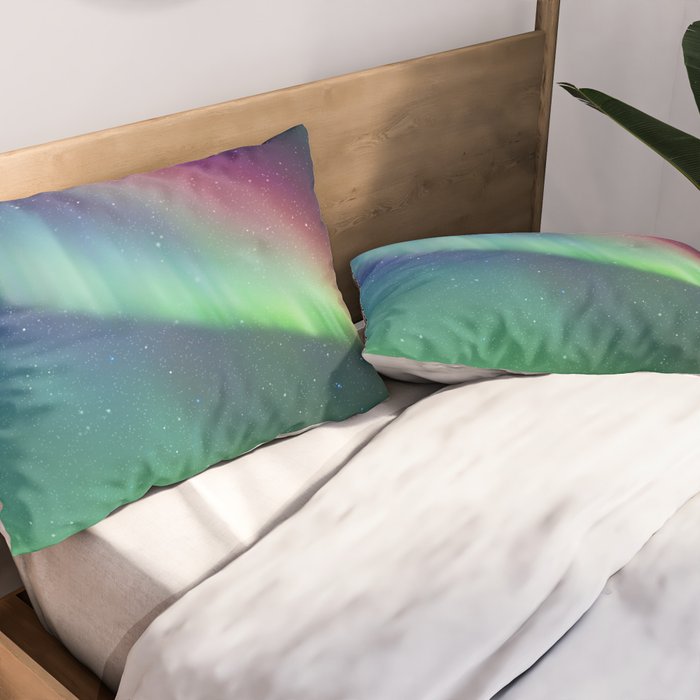 Aurora Borealis Northern Lights 01 Pillow Sham Gallery Image 2