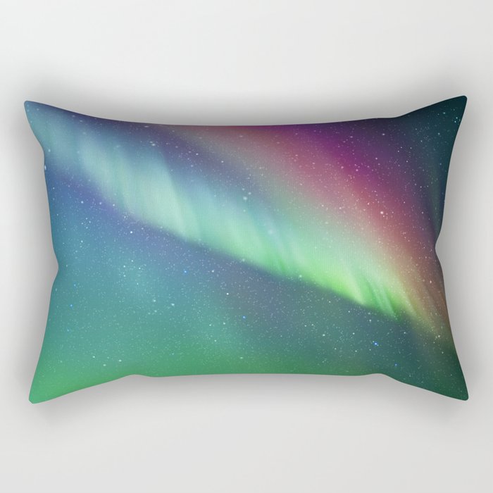 Aurora Borealis Northern Lights 01 Rectangular Pillow Gallery Image 1