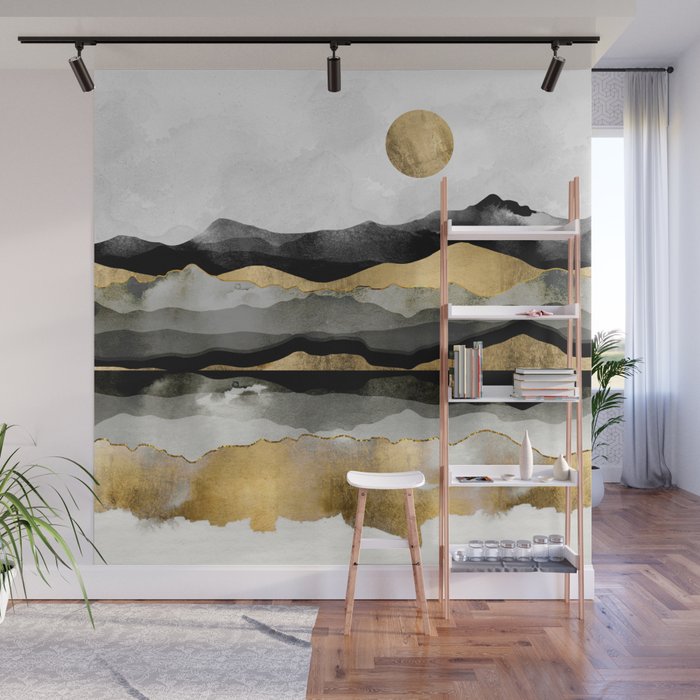 Golden Spring Moon Wall Mural Gallery Image 1