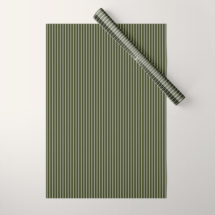 Lines #6 (Olive Green) Wrapping Paper Gallery Image 1