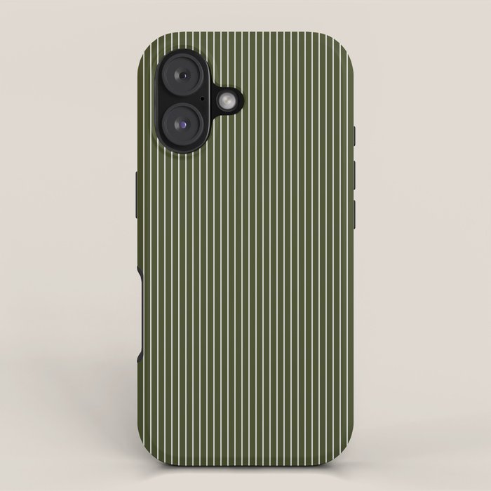 Lines #6 (Olive Green) iPhone Case