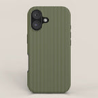 Lines #6 (Olive Green) iPhone Case Gallery Image 1