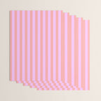 Sand Pink and Clematis Pink Summer Gazebo Stripes Wrapping Paper Gallery Image 3