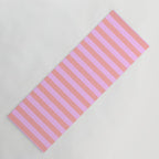 Sand Pink and Clematis Pink Summer Gazebo Stripes Yoga Mat Gallery Image 1