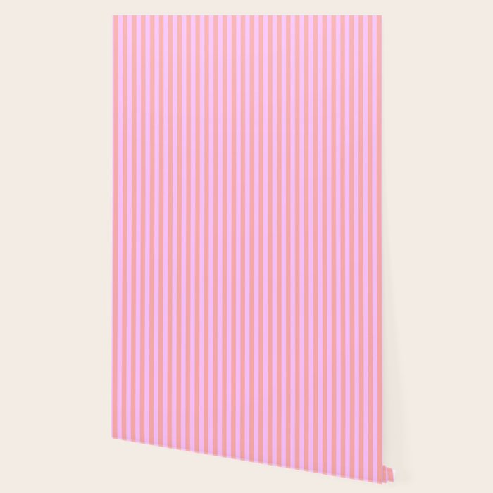 Sand Pink and Clematis Pink Summer Gazebo Stripes Wallpaper Gallery Image 2