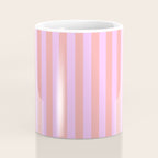 Sand Pink and Clematis Pink Summer Gazebo Stripes Coffee Mug Gallery Image 4