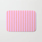 Sand Pink and Clematis Pink Summer Gazebo Stripes Bath Mat Gallery Image 1