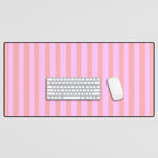 Sand Pink and Clematis Pink Summer Gazebo Stripes Desk Mat Gallery Image 1