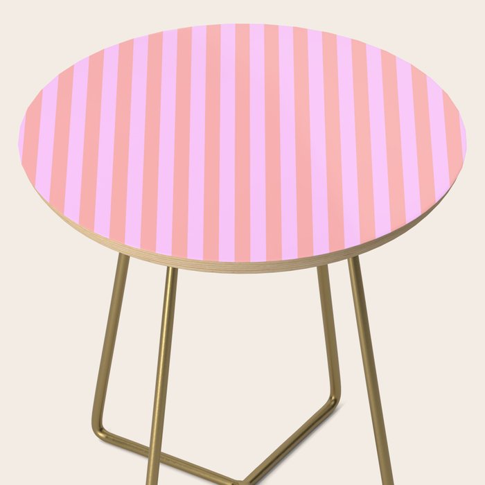 Sand Pink and Clematis Pink Summer Gazebo Stripes Side Table Gallery Image 2