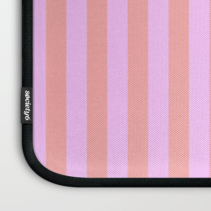 Sand Pink and Clematis Pink Summer Gazebo Stripes Laptop Sleeve Gallery Image 3