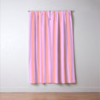 Sand Pink and Clematis Pink Summer Gazebo Stripes Window Curtain Gallery Image 3