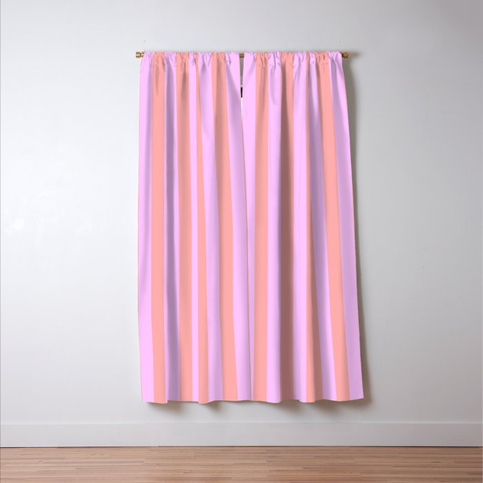 Sand Pink and Clematis Pink Summer Gazebo Stripes Window Curtain Gallery Image 3